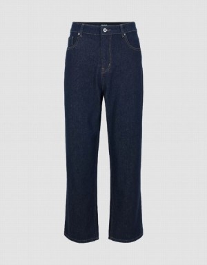 Blue Urban Revivo Straight Men's Jeans | BXIMPW-594