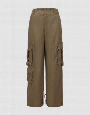 Green Urban Revivo Multi-Pocket Women's Joggers | KXBSJO-517
