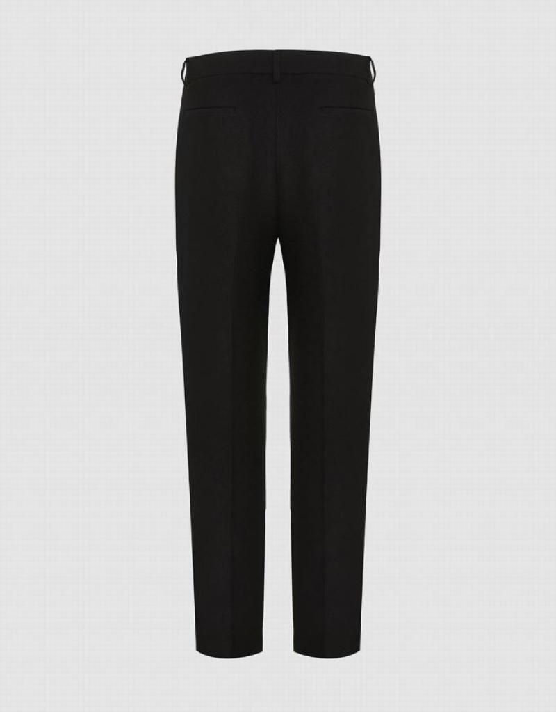 Black Urban Revivo Carrot Fit Men\'s Pants | BQMATD-842
