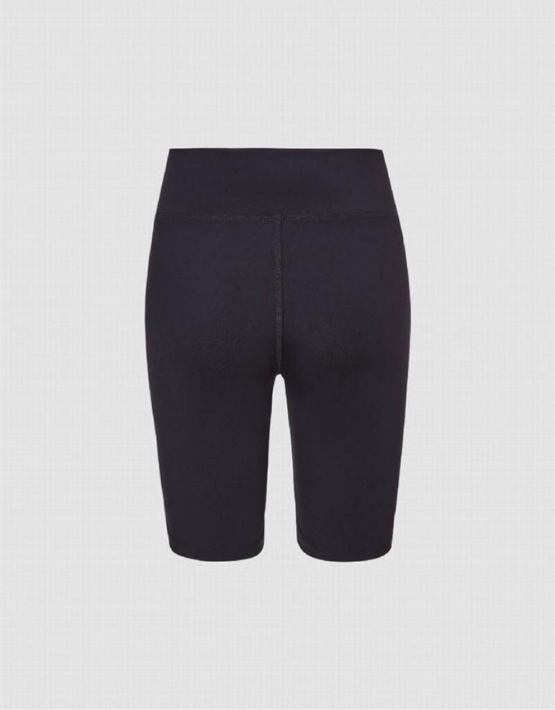 Black Urban Revivo Knitted Skinny Women's Shorts | TVJAFM-084