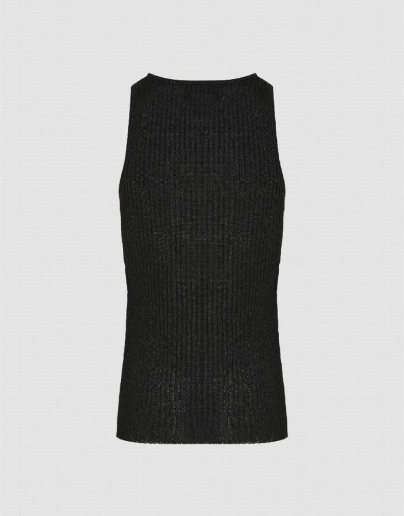 Black Urban Revivo Knitted Women's Cardigan | AKQHWC-705