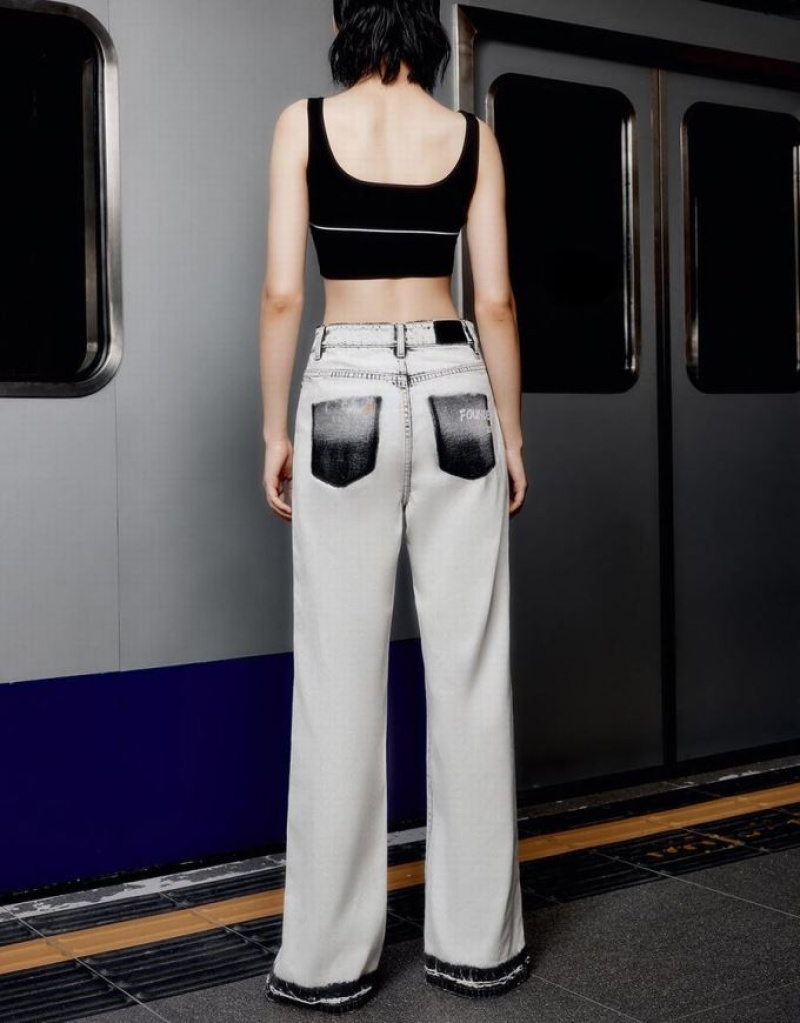 Black Urban Revivo Letter Cropped Women's Tank Top | KYWQAR-250