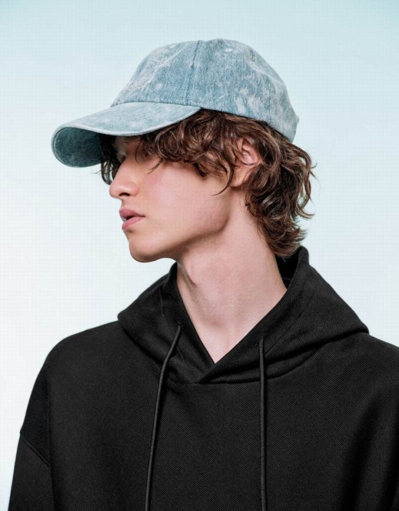 Black Urban Revivo Oversized Hooded Men's Sweatshirts | DEZYQN-435