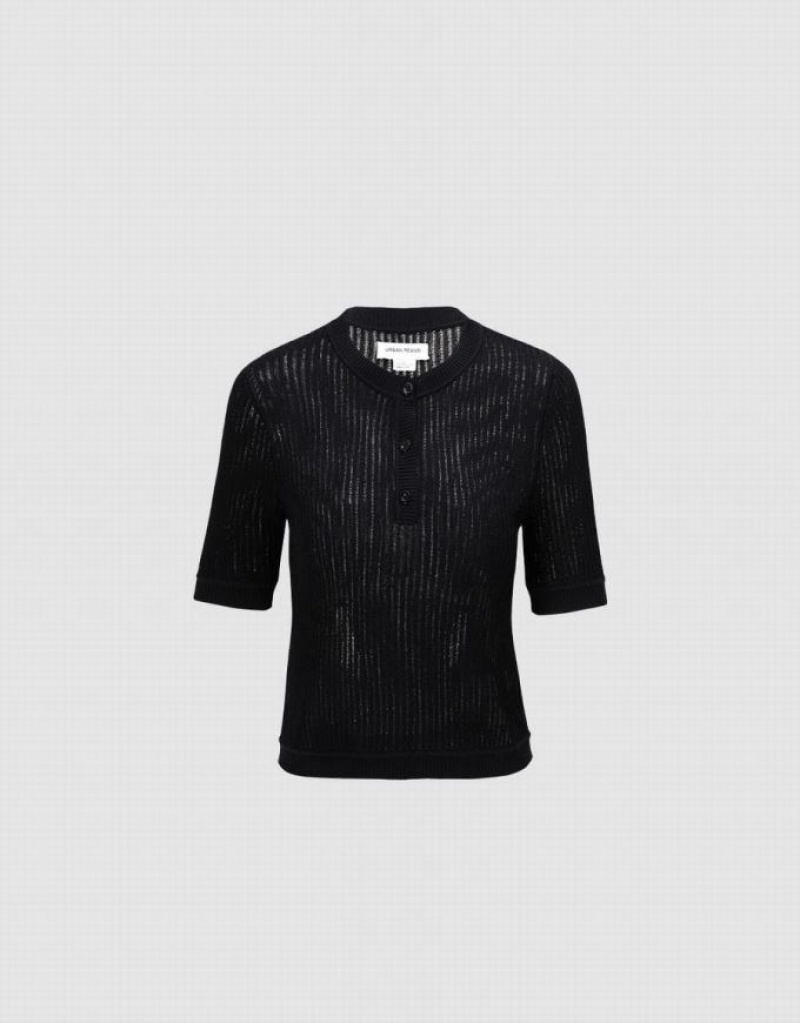 Black Urban Revivo Rib Knit Women's Cardigan | BHCRWA-631