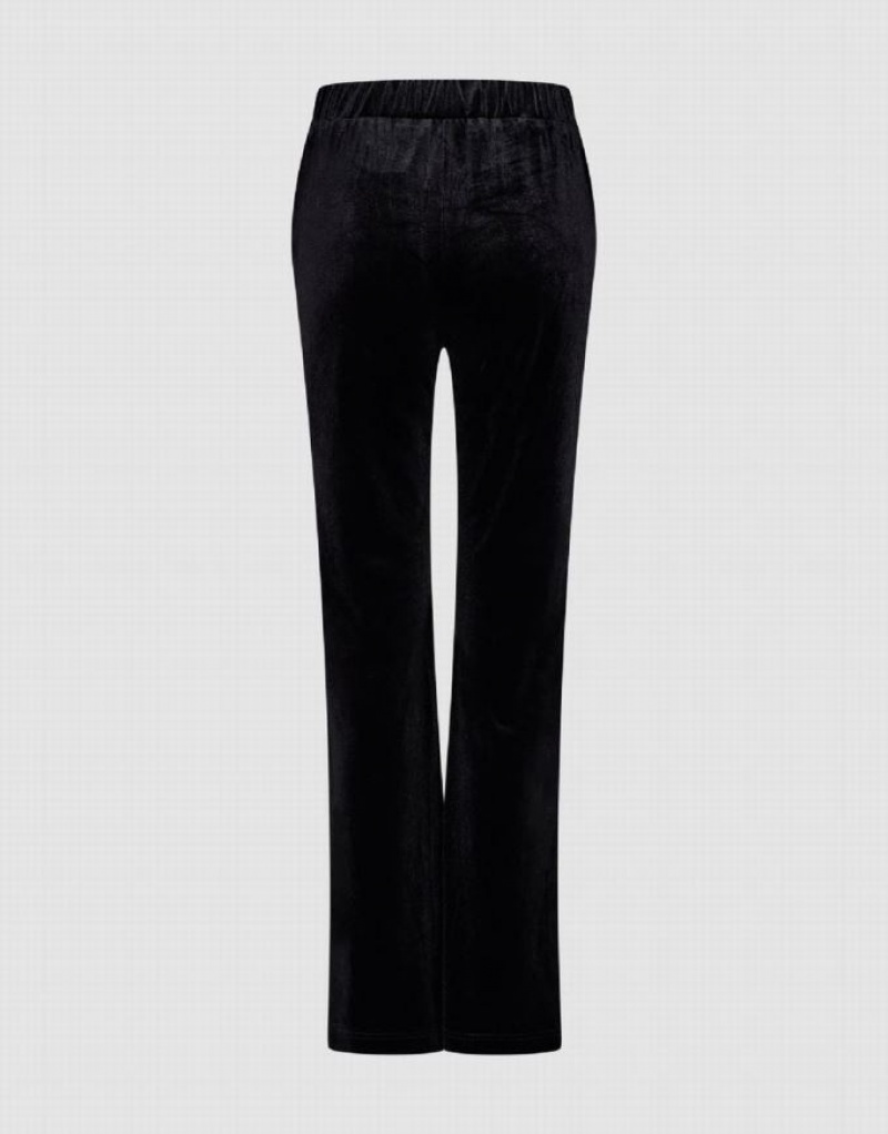 Black Urban Revivo Skinny Straight Women's Pants | WVHFXN-604