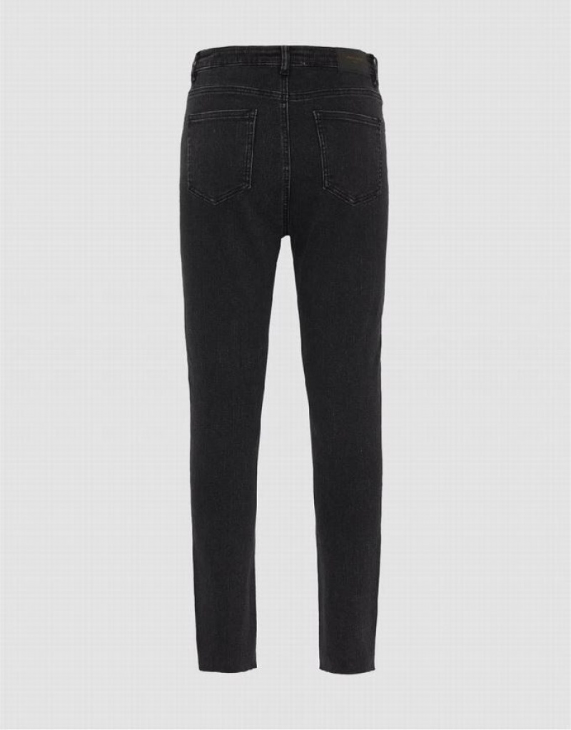 Black Urban Revivo Skinny Women's Jeans | VJCQEO-542