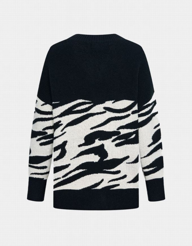 Black Urban Revivo Two Tone Button Up Women's Cardigan | ZXUGLO-674