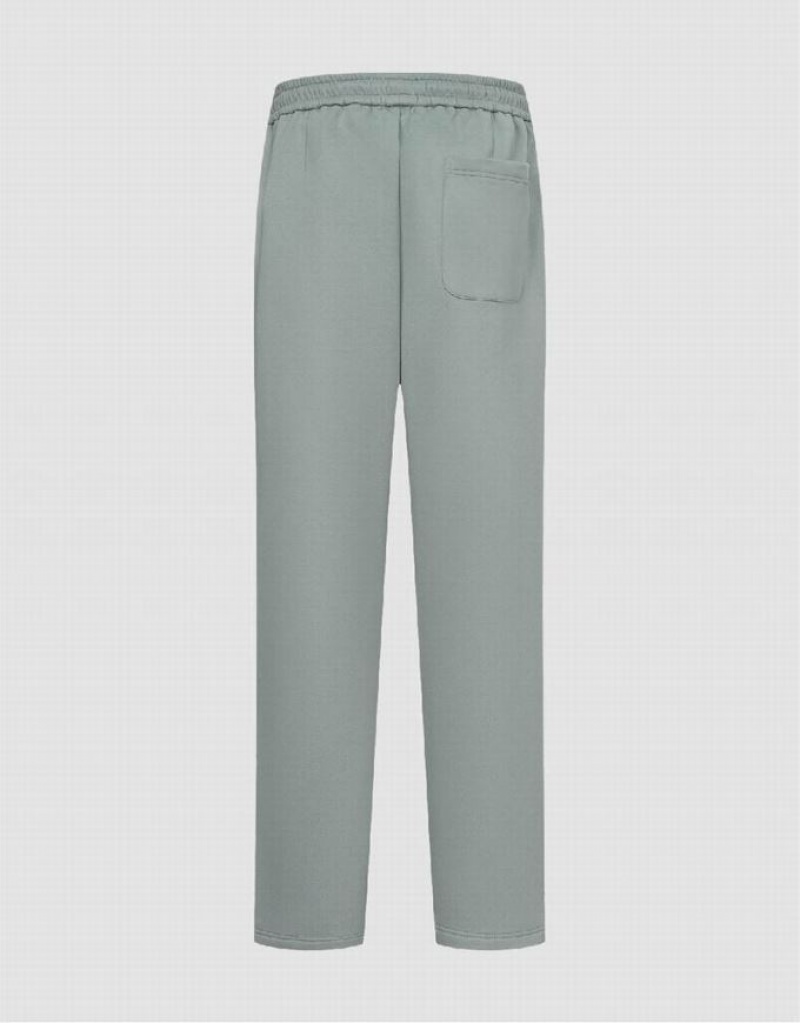 Blue Urban Revivo Drawstring Waist Knitted Wide-Leg Men's Pants | WHXAZN-568