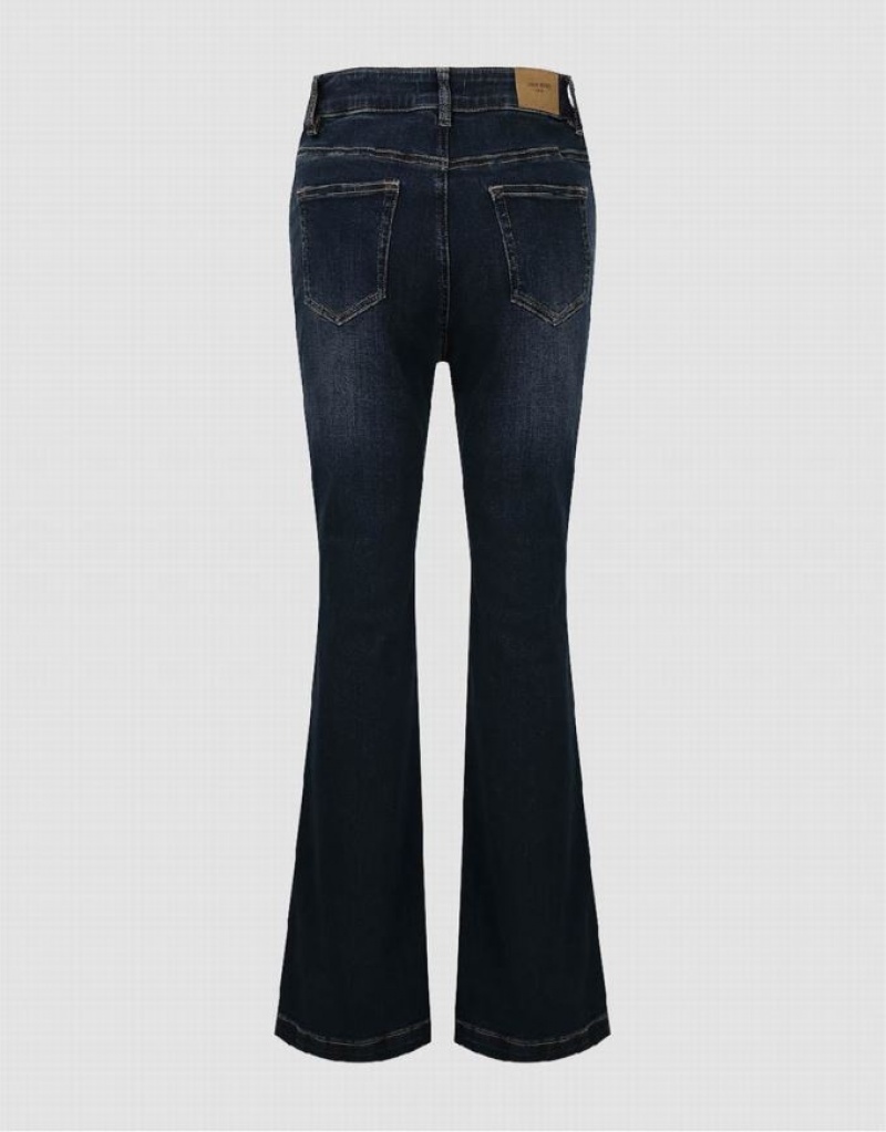 Blue Urban Revivo Flare Women's Jeans | ANMEFX-361