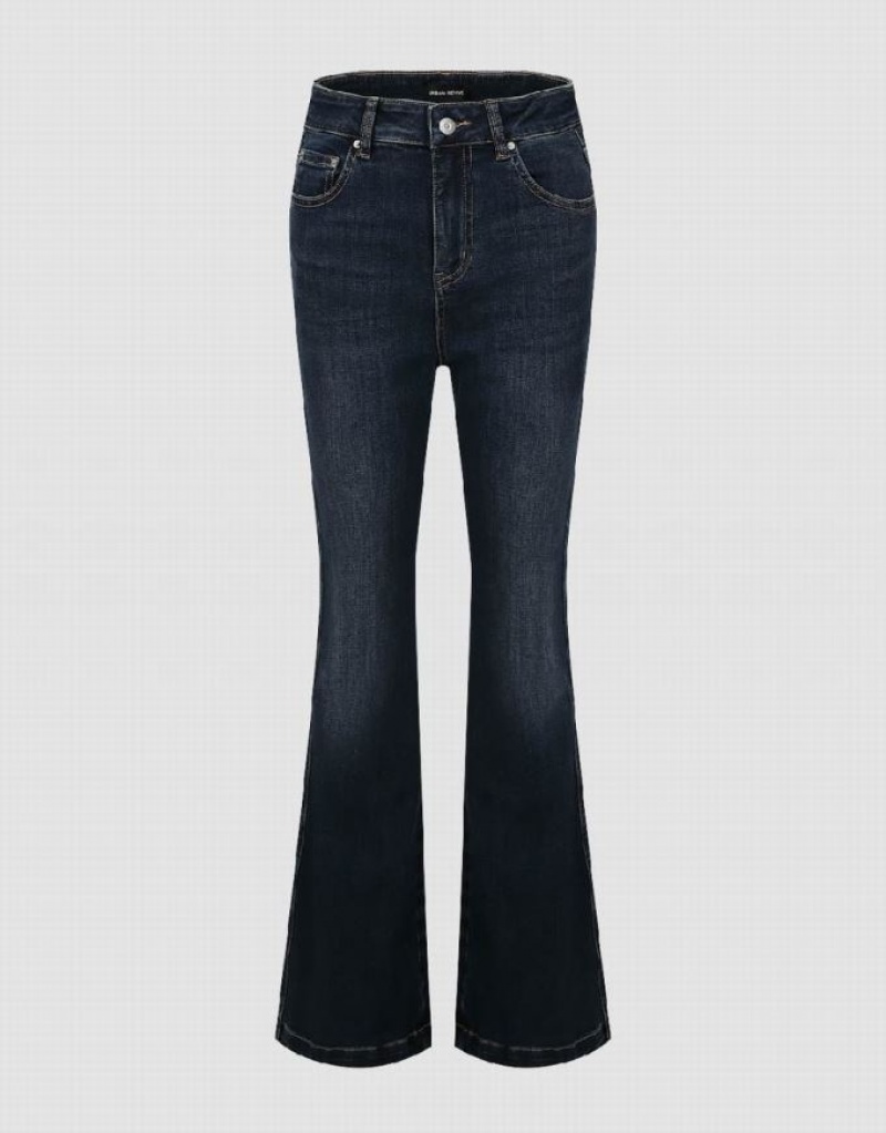 Blue Urban Revivo Flare Women\'s Jeans | ANMEFX-361