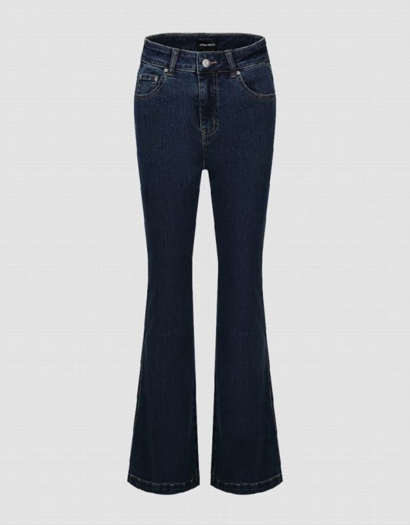 Blue Urban Revivo Flare Women\'s Jeans | GFQIEM-629