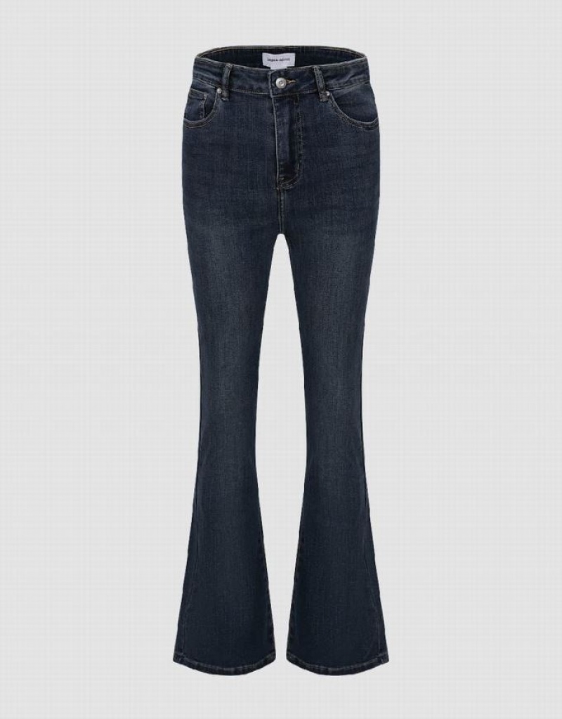 Blue Urban Revivo Flare Women\'s Jeans | ITHONX-635