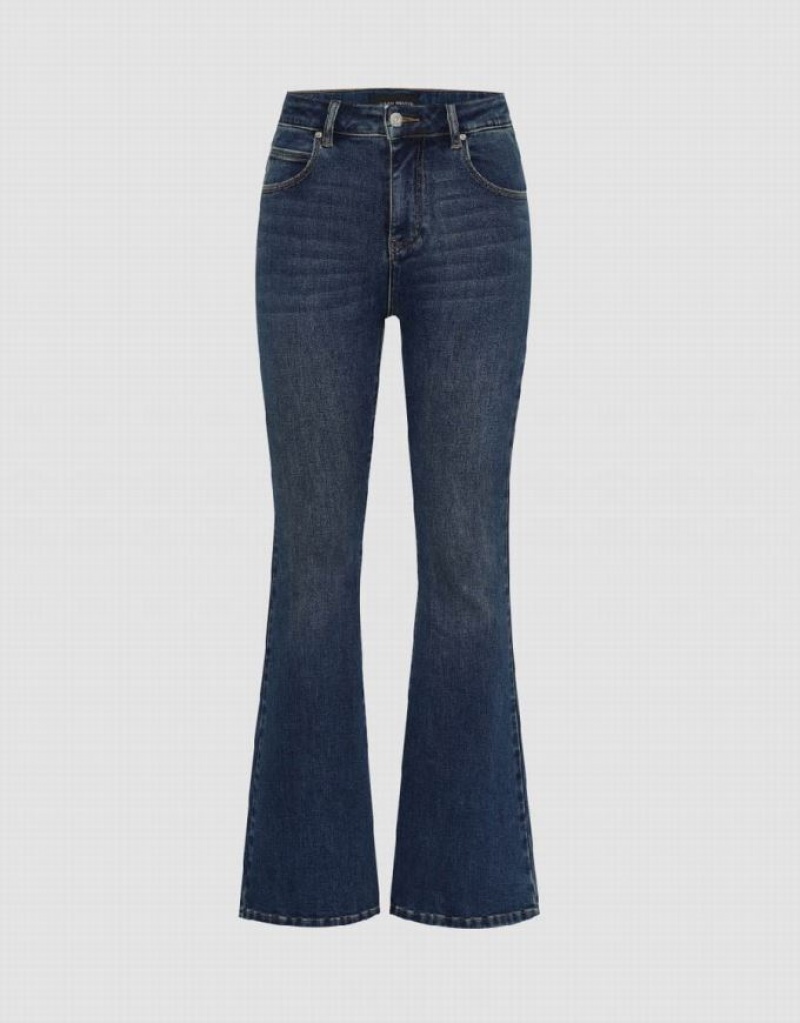 Blue Urban Revivo Flare Women\'s Jeans | JBWQIS-471