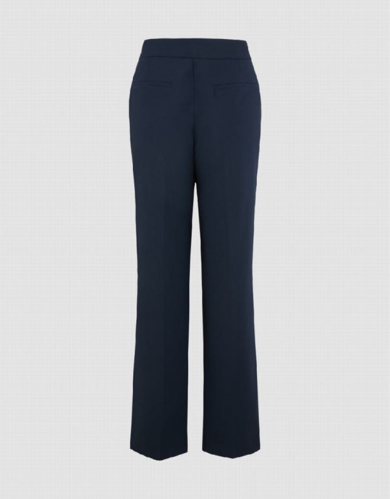 Blue Urban Revivo Straight Women's Pants | HONEQG-804