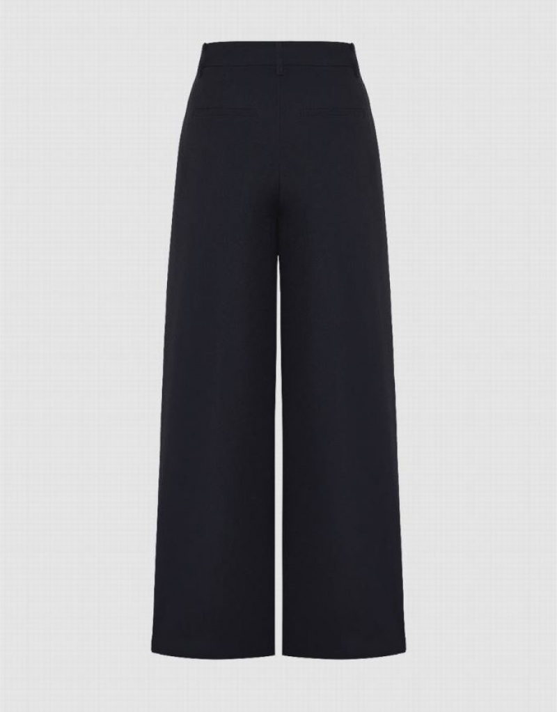 Blue Urban Revivo Straight Women's Pants | RJBDLT-096