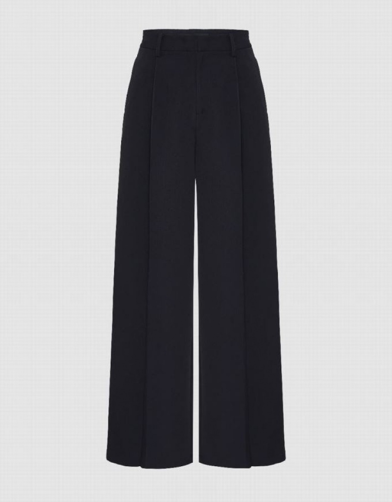 Blue Urban Revivo Straight Women\'s Pants | RJBDLT-096