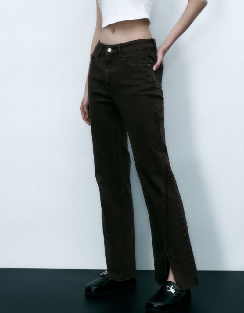 Brown Urban Revivo Flare Women's Jeans | CENKFB-975