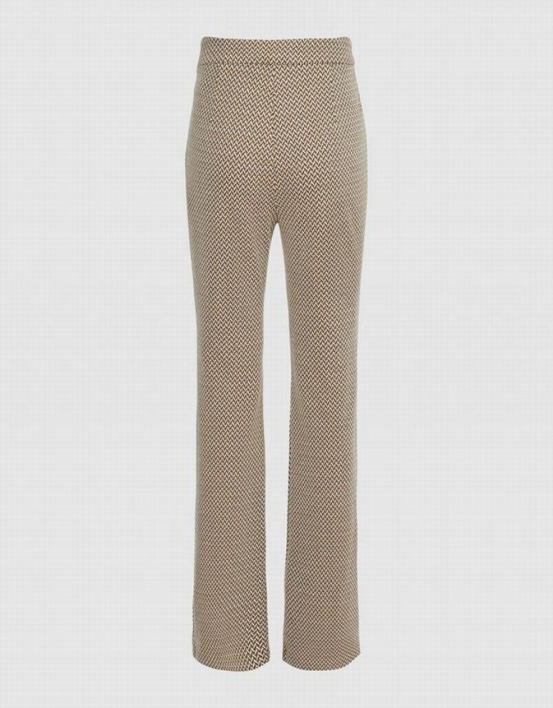 Brown Urban Revivo Knitted Flare Women's Pants | JACEZD-760
