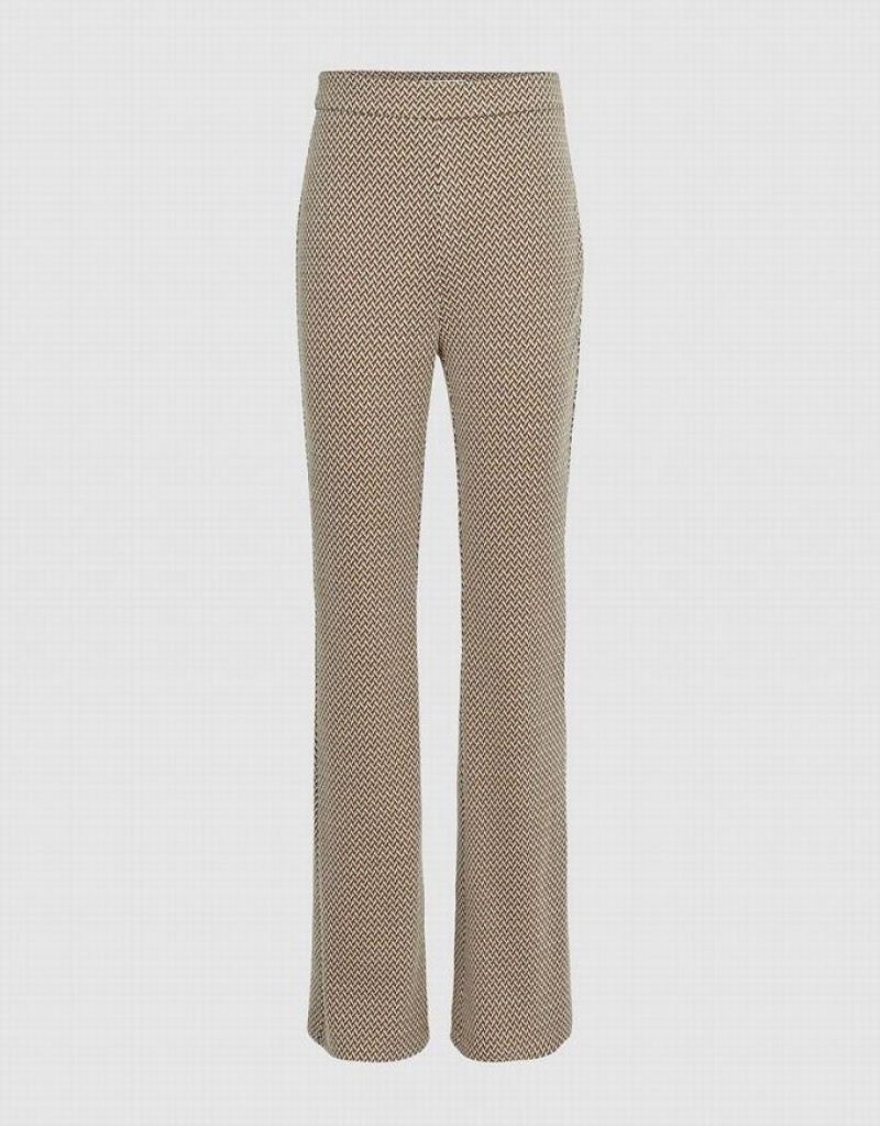 Brown Urban Revivo Knitted Flare Women\'s Pants | JACEZD-760