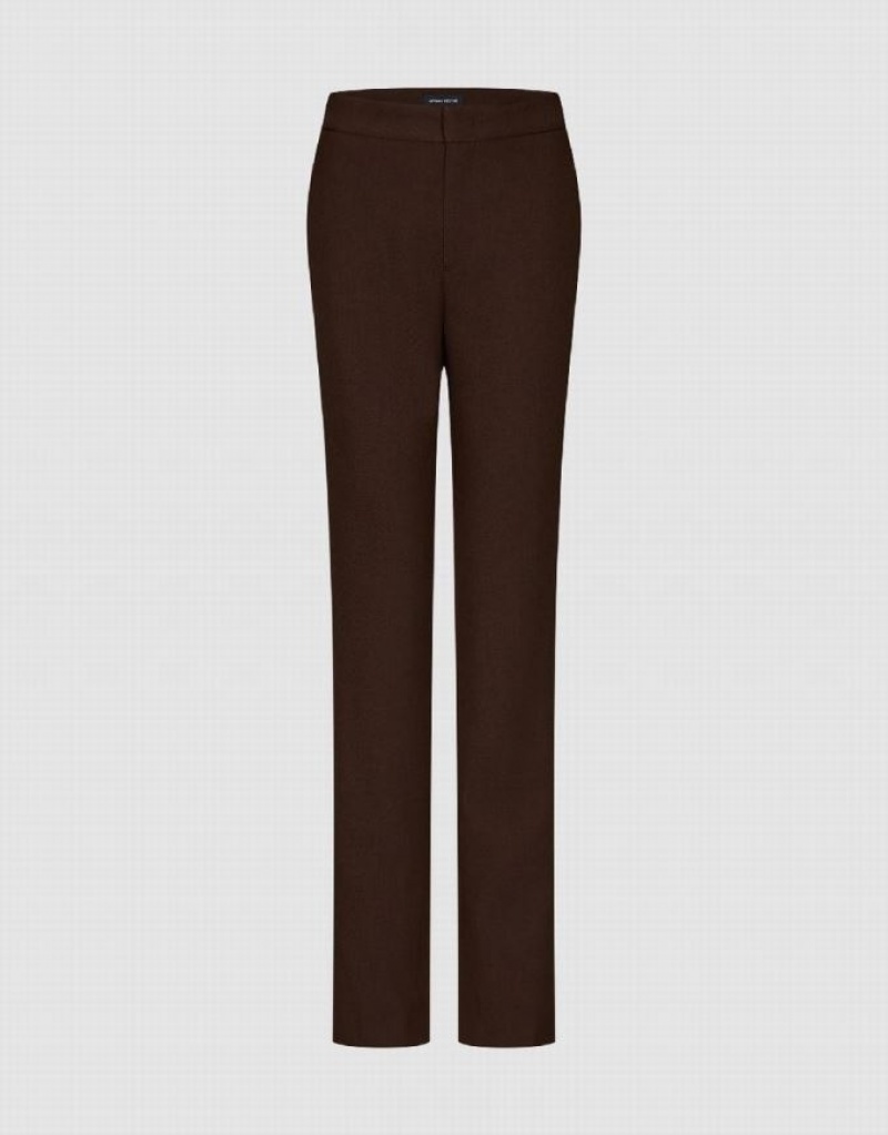 Brown Urban Revivo Skinny Straight Women\'s Pants | RZBFPV-124