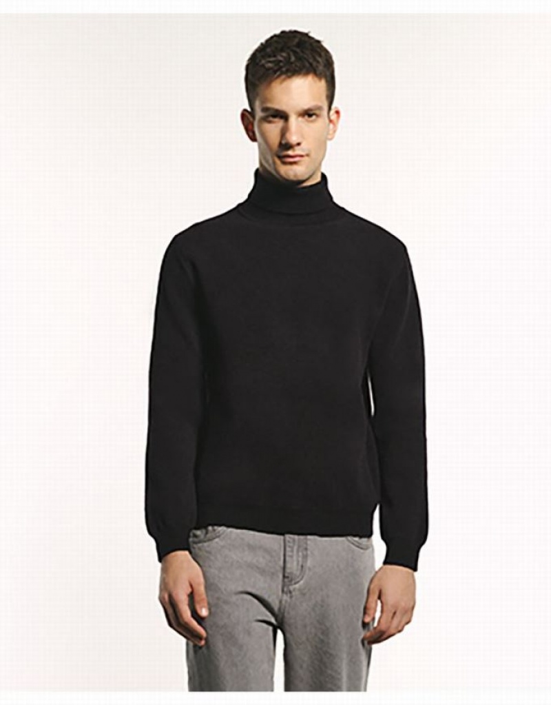 Dark Grey Urban Revivo Stand Collar Knitted Men's Cardigan | KEBISC-041