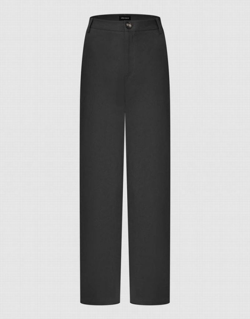 Grey Urban Revivo Straight Women\'s Pants | WDPVIR-719