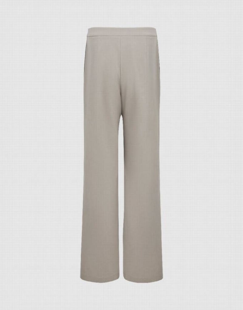 Grey Urban Revivo Straight Women's Pants | INCJZQ-043