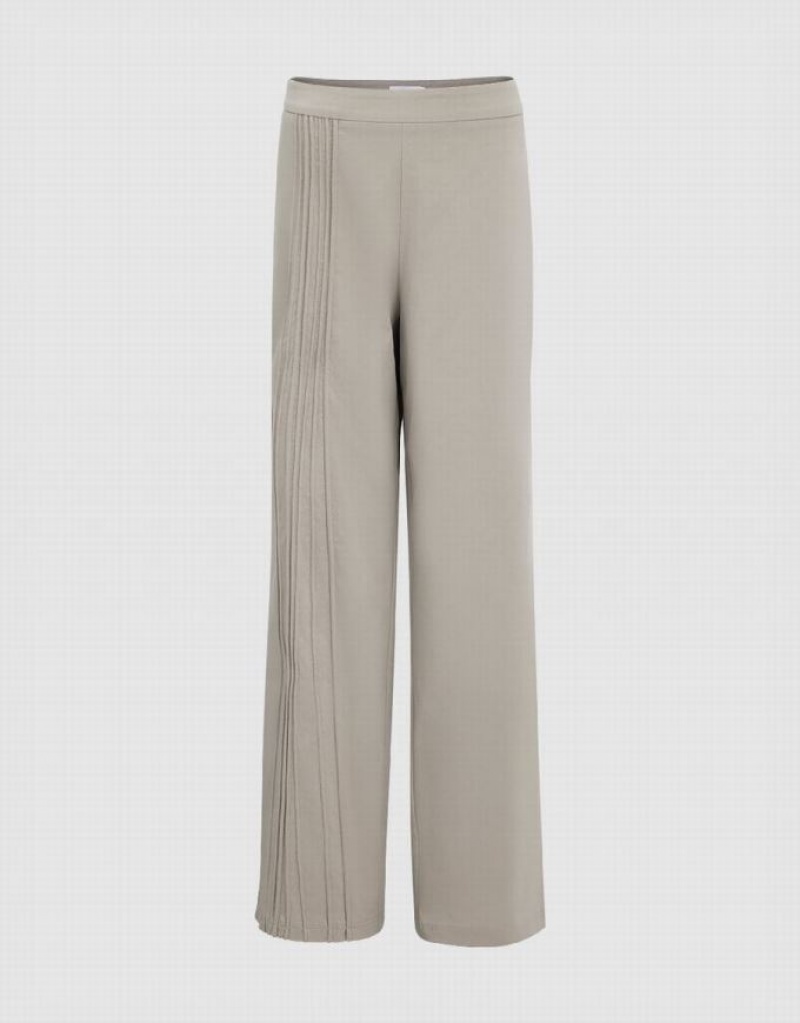 Grey Urban Revivo Straight Women\'s Pants | INCJZQ-043
