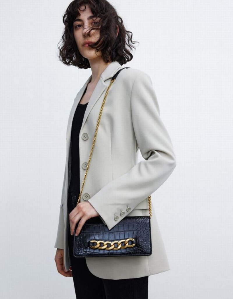 Khaki Urban Revivo Single Breasted Women's Blazers | GVCHNQ-023