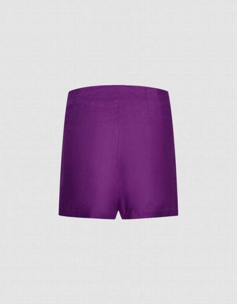 Purple Urban Revivo Basic Skort Women's Shorts | AKYSFM-647