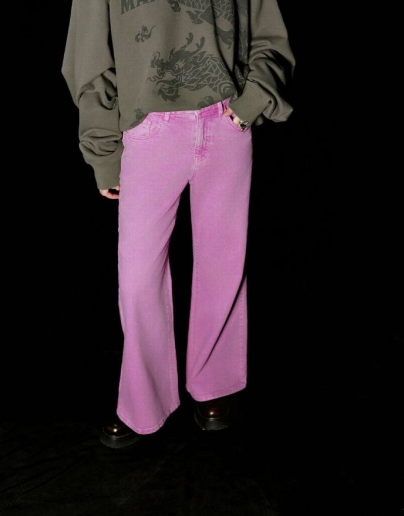 Purple Urban Revivo Flare Women's Jeans | ECHGWS-834