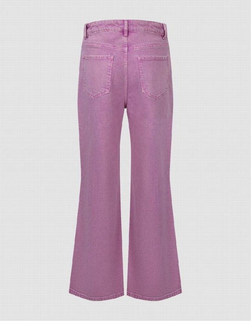 Purple Urban Revivo Flare Women's Jeans | ECHGWS-834