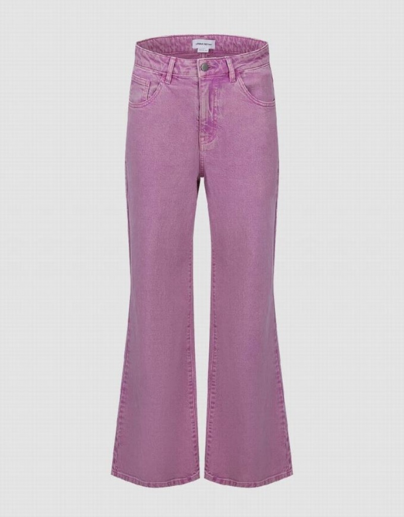 Purple Urban Revivo Flare Women\'s Jeans | ECHGWS-834