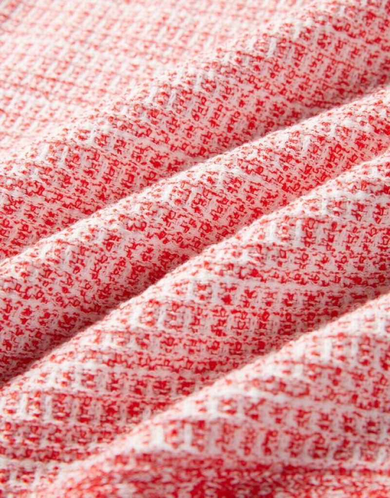 Red Urban Revivo Button Front Knit Women's Tank Top | AZJVYG-045