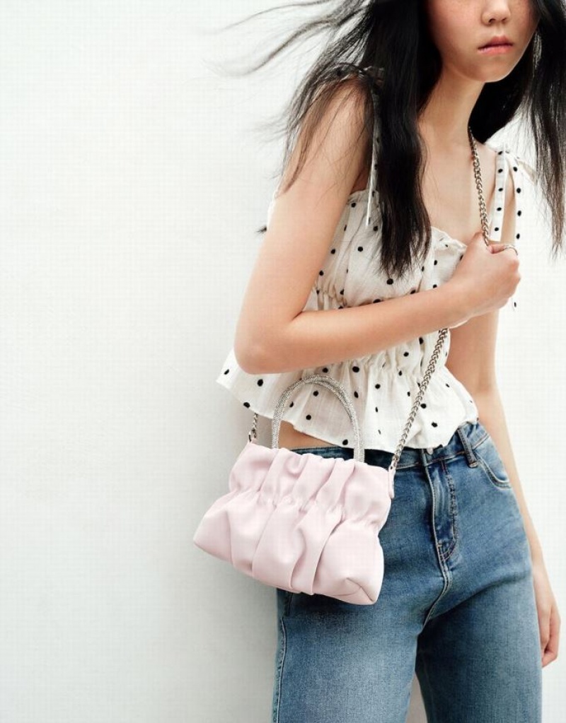 White Urban Revivo Square-Cut Collar Cami Top Women's Blouse | DABGYW-296