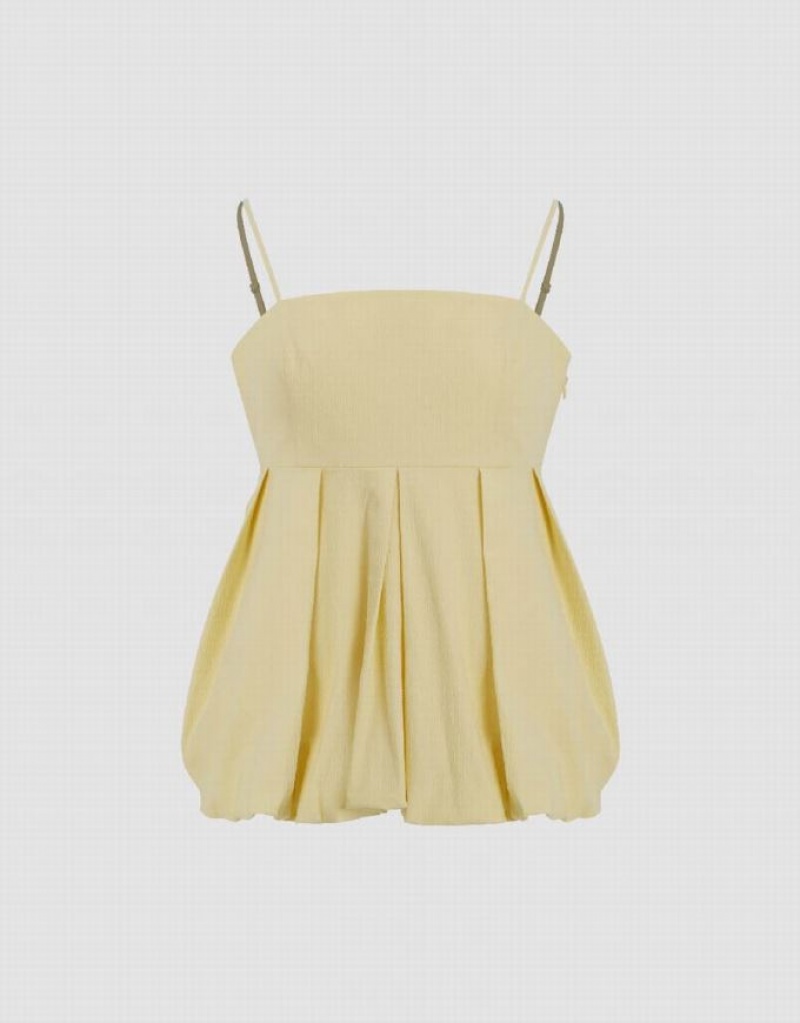 Yellow Urban Revivo Off-Shoulder Women's Camisole | WHBEQP-238