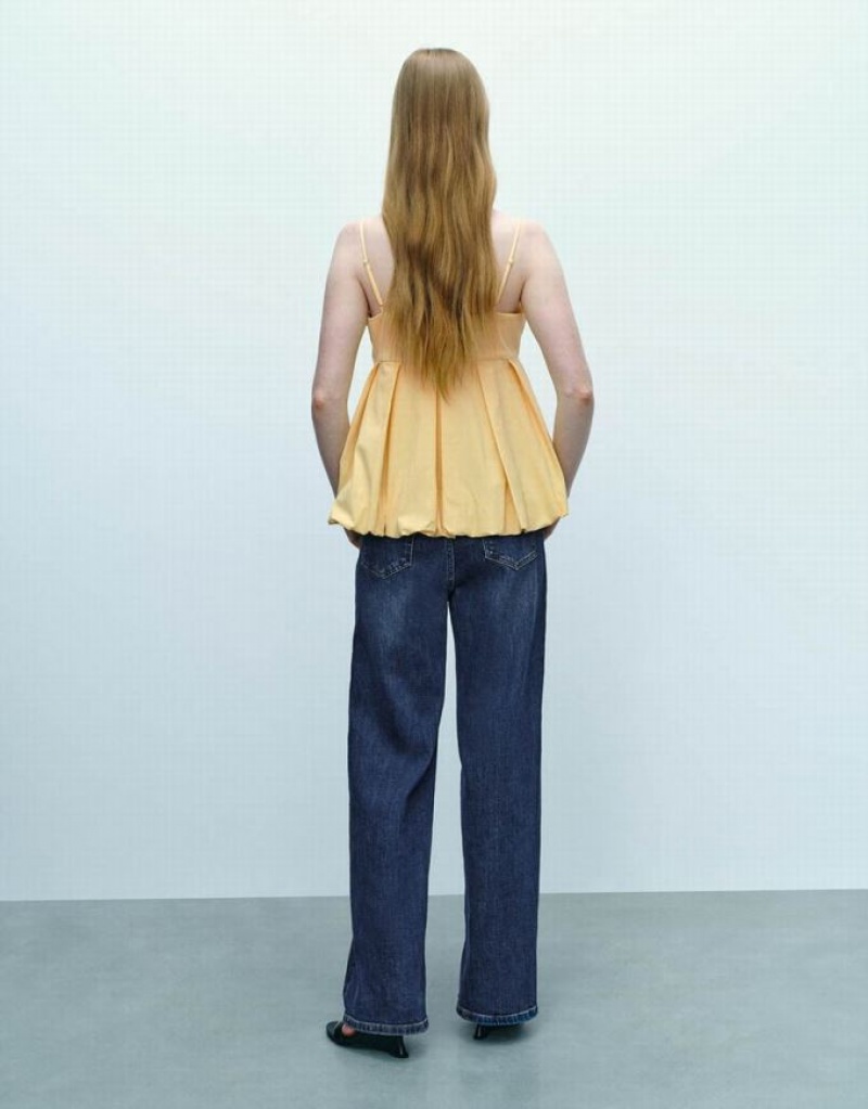 Yellow Urban Revivo Off-Shoulder Women's Camisole | WHBEQP-238